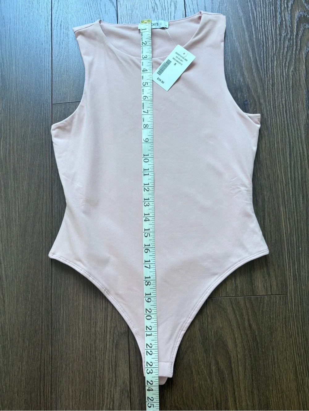 Pale Pink Sleeveless Bodysuit Size Small (NWT) - Picture 5 of 5